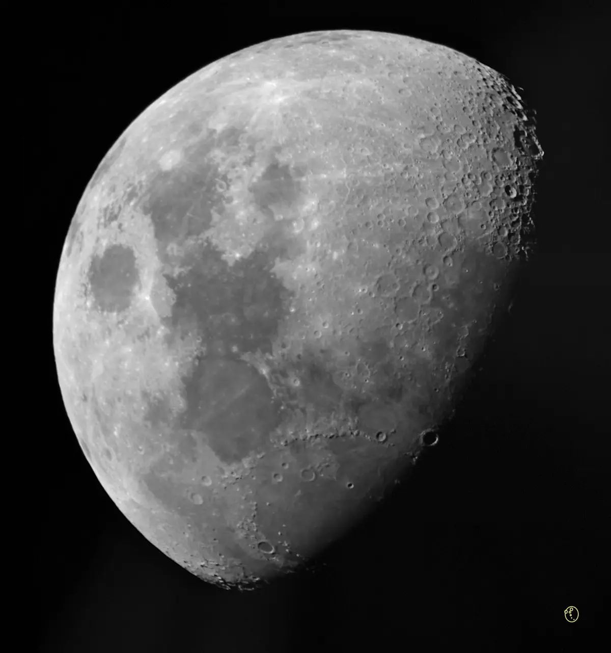 Stitched photograph of the Moon